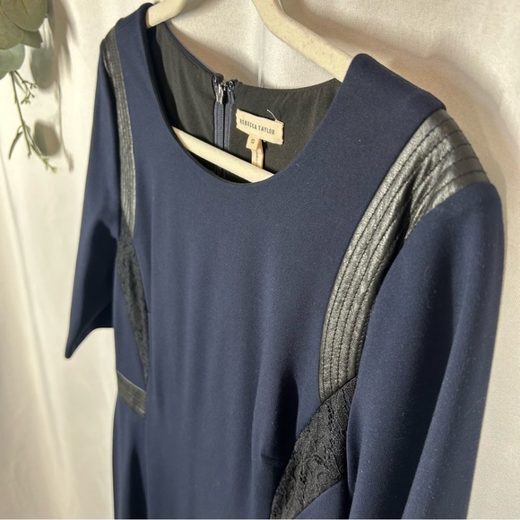 Rebecca Taylor | Navy Blue Dress Knee Length Women’s Size 12 - Picture 4 of 11